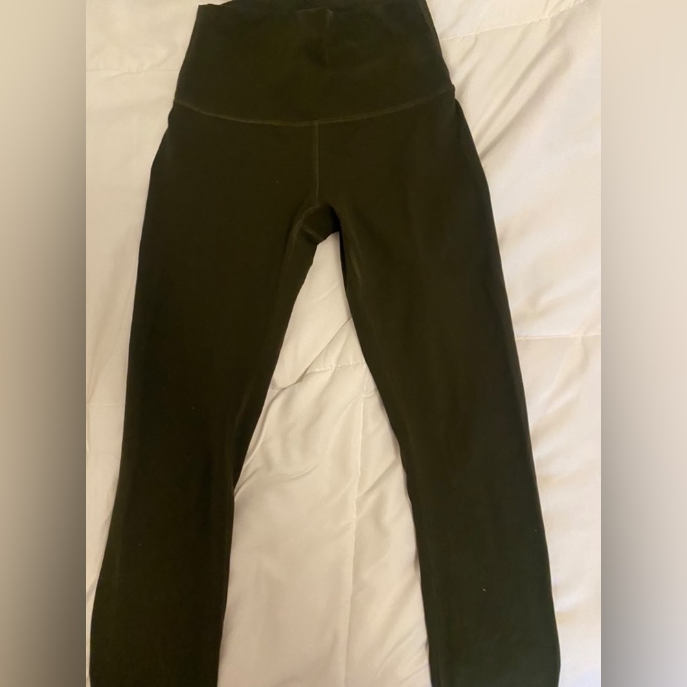 DARK GREEN LULU LEGGINGS